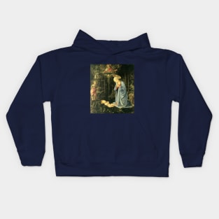 Adoration In The Forest Christmas Gift For Religious Spiritual Person Kids Hoodie